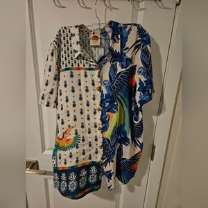 Anthropologie Womens Farm Rio Vibrant Patterned Shirt